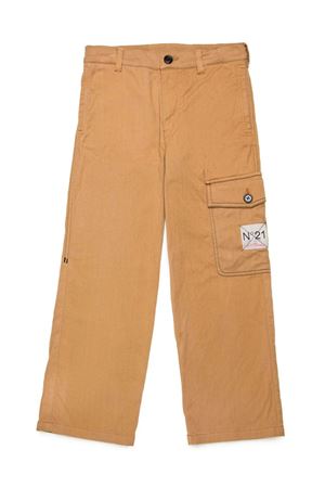 pantalone in cotone marrone N°21 KIDS | N21958N03830N717